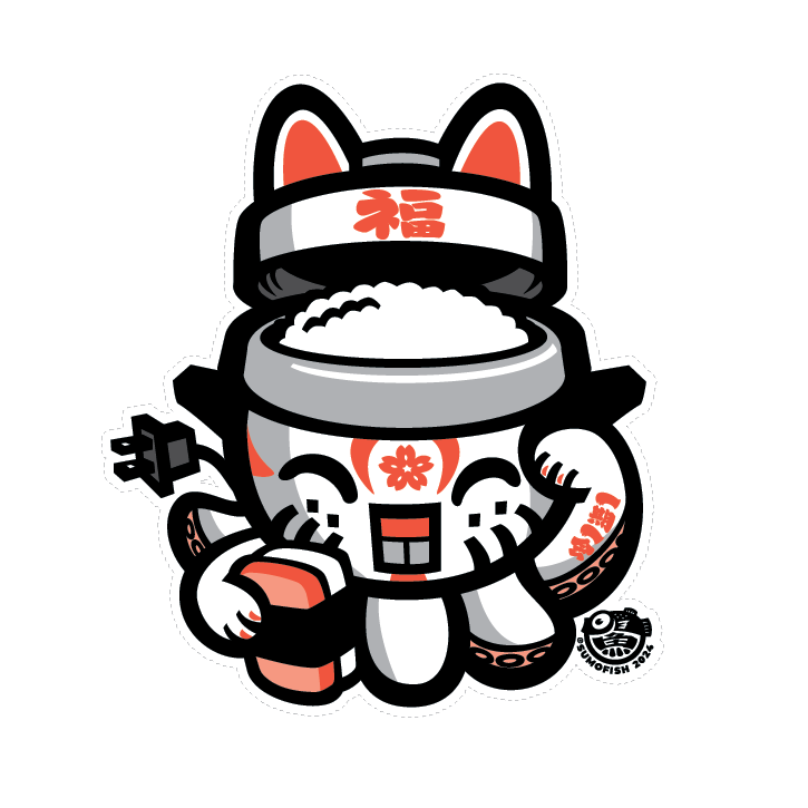 Lucky Gohan Cat decal
