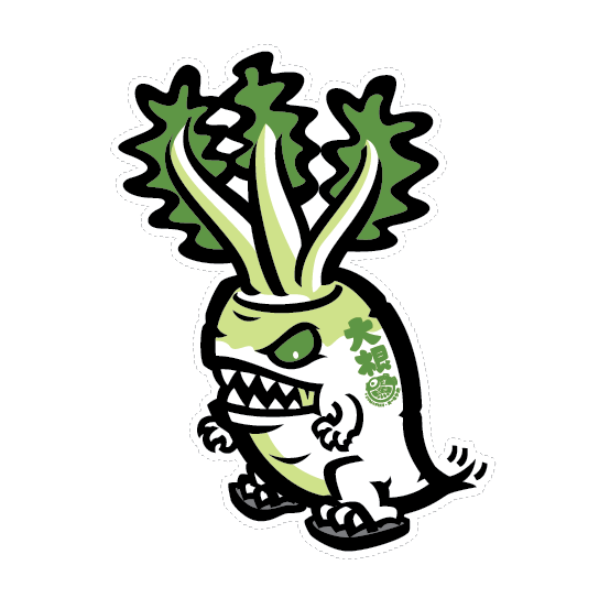 Daikon-zilla decal