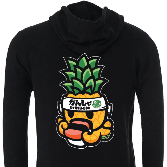 Gratitude Pineapple Zip Hoodie