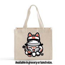Load image into Gallery viewer, *NEW!* Lucky Rice Neko Canvas Tote
