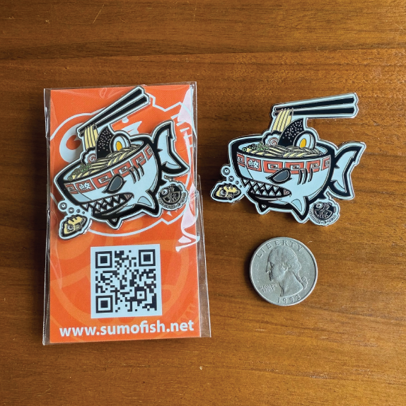 Ramen Shark Enamel Pin