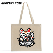 Load image into Gallery viewer, *NEW!* Sashimi Neko Canvas Tote
