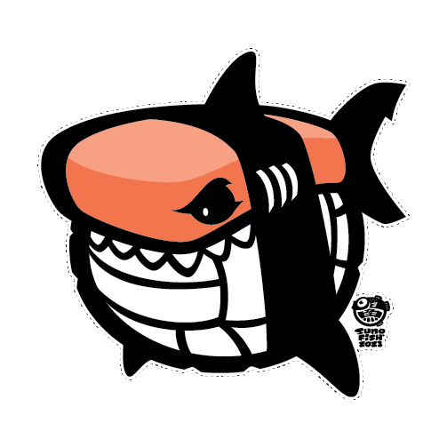 Shark Volleyball Musubi decal