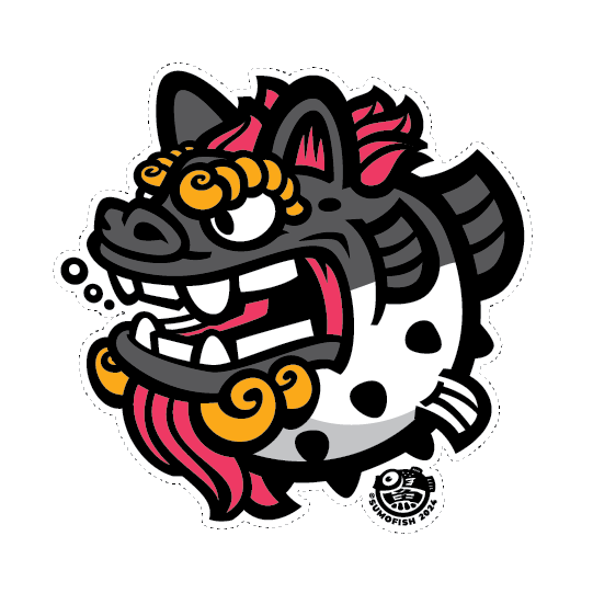 Shisa Blowfish decal