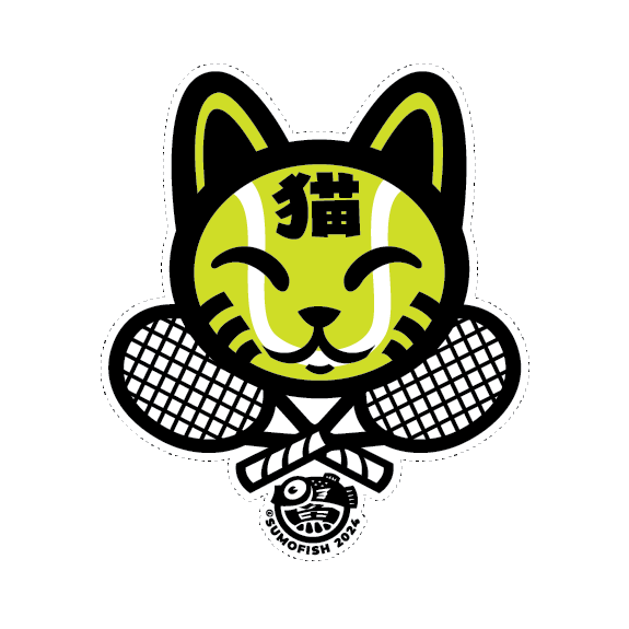 Tennis Neko decal