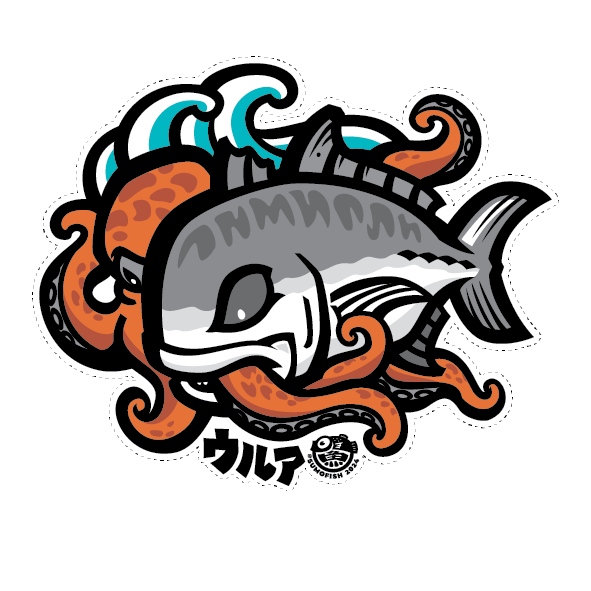 Ulua Drawing Hawaiian Fish Ulua Decal