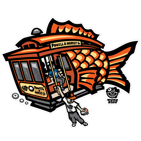 Cable Car Koi Decal