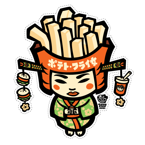 Kokeshi French Fries Decal