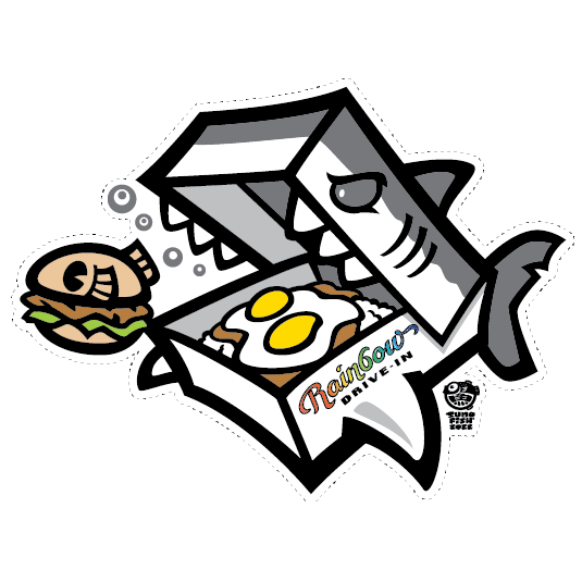 Shark Moco- Rainbow Drive In Collab decal