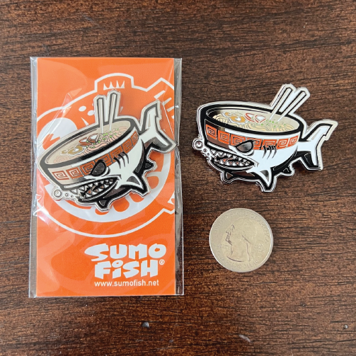 Ramen Shark Enamel Pin