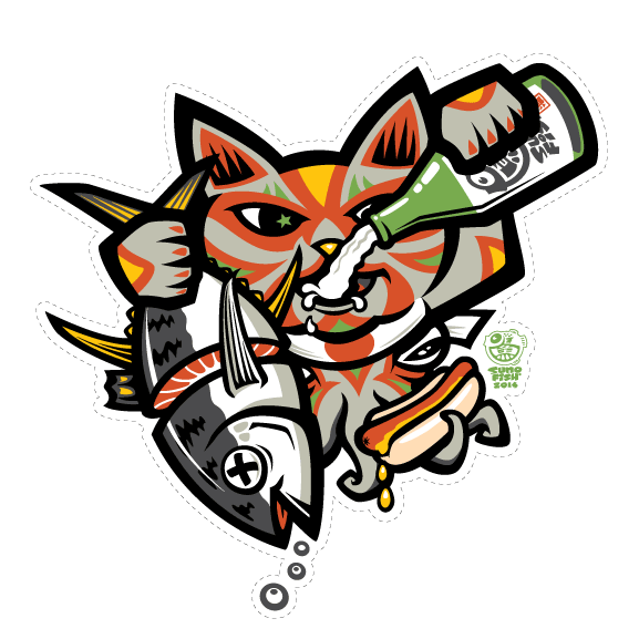 Sake-Cat Decal