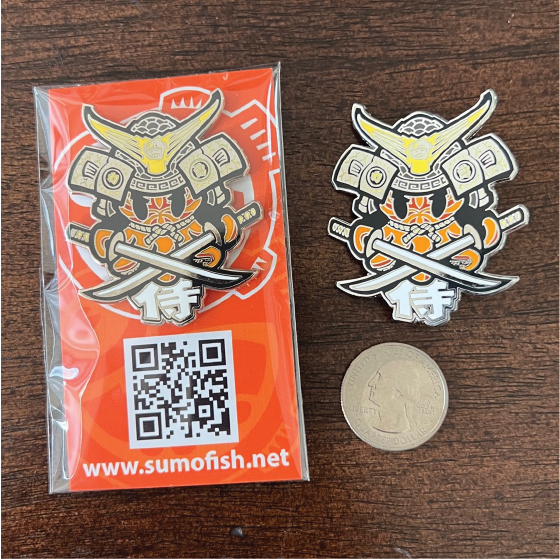 Samurai Enamel Pin