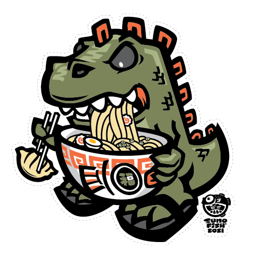 Noodle Dino Decal