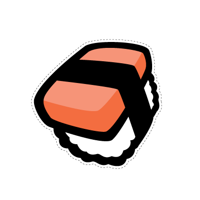 Spam Musubi Decal
