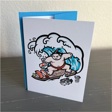 Load image into Gallery viewer, Sushi Surfer Greeting Card
