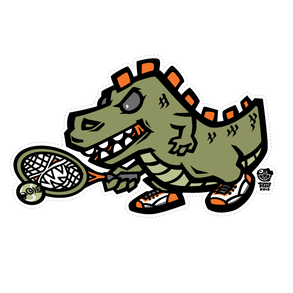 TennisDino Decal